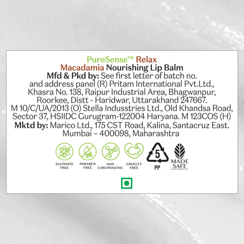 PureSense Macadamia Lip Balm | From the makers of Parachute Advansed