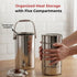 Vinod Stainless Steel Deluxe Hot Tiffin with 5 Compartments Insulated Rust Free Leak Proof Strong and Tough Dishwasher Safe