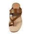 Vhaanfootwear Double Wadi Gandhi Design Soft Leather Cream Color Kolhapuri Chappal for men