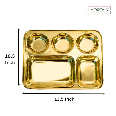Rectangular Shape Brass Dinner Plate