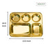 Rectangular Shape Brass Dinner Plate