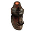 Vhaanfootwear Original Dark Brown Pure Leather Moja shape Handstitched Kolhapuri Chappal For Men Vhaan