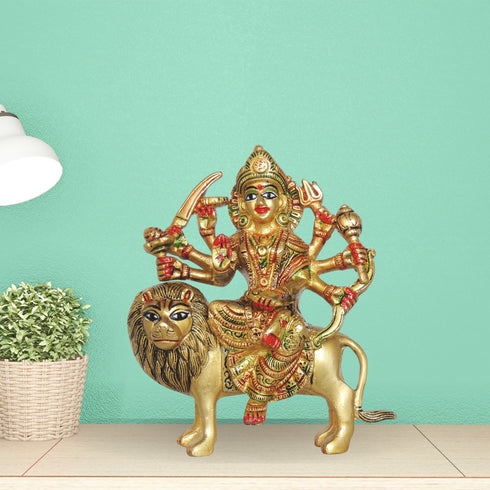 Brass Goddess Durga Superfine Idol 1.56Kg