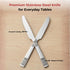 Vinod Moscow Stainless Steel Dinner Knife Set of 6 Piece Heavy Gauge Steel Gloss Finish Rust Free Tough Strong and Durable Dishwasher safe
