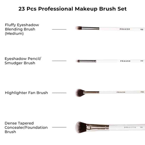 Praush 23 pcs Pro Makeup Brush Set