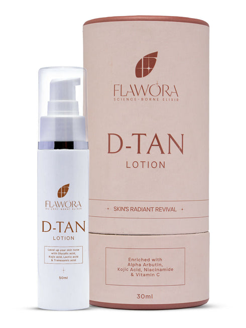 Flawora Anti-Grey Hair Serum|Anti Acne Serum and D-Tan Lotion Combo