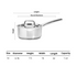 Vinod Doniv 2 Piece Majestic Sandwich Bottom Cookware Set 1 Piece Sauce Pan with lid 14 cm and 1 Piece Kadhai with Lid 24 cm