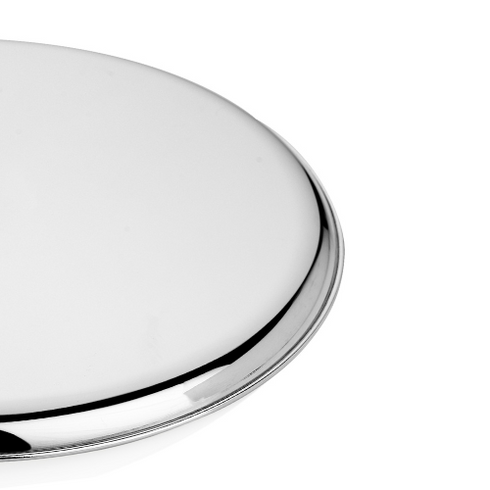 Vinod Stainless Steel Bangla Bogi Plate Lunch Plate Dinner Plate Set of 6 29 cm High Grade Stainless Steel Mirror Finish Rust Free