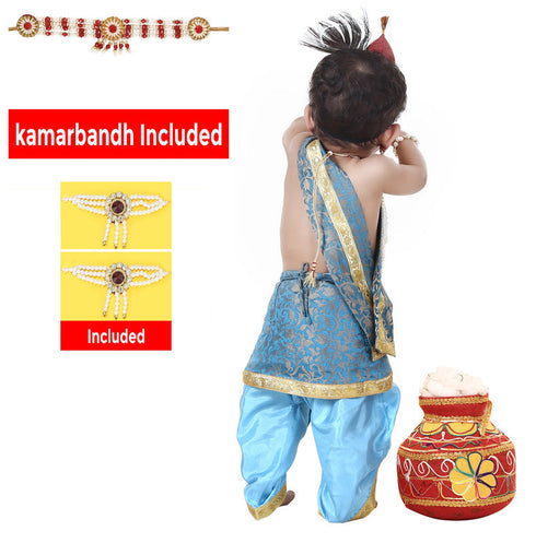 Raj Fancy Dresses Baby Krishna Full| Ferozi Dress for Janmashtami