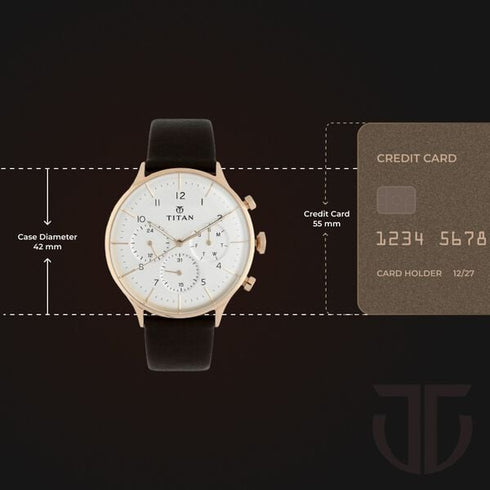 Titan Quartz Multifunction White Dial Leather Strap Watch for Men