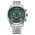 Titan Micromotors Analog with Independent Hour Minute and 2nd Sub-Dial Green Dial
