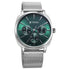 Titan Classique Suave Quartz Green Dial Silver Stainless Steel Mesh Strap Watch
