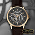 Titan Phoenix Skeletal Automatic Analog with Gun Dial Brown Leather Strap Watch for Men