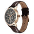 Titan Phoenix Skeletal Automatic Analog with Gun Dial Brown Leather Strap Watch for Men