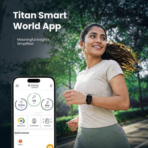 Titan Smart 4.0 Smartwatch AI Voice assistant Smart Hydration
