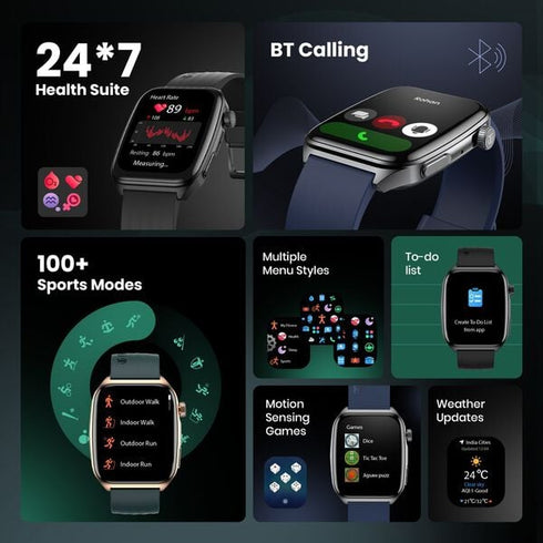 Titan Smart 4.0 Smartwatch AI Voice assistant Smart Hydration