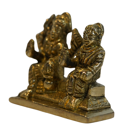 Brass Shiv Parvati Divine Couple Murti 231g