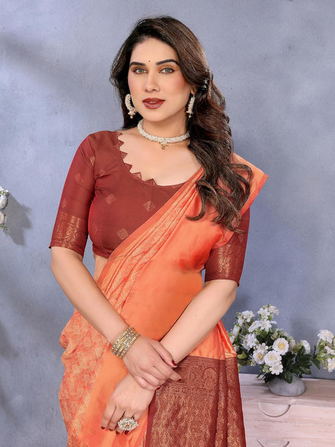 VasthrlayBanarasi Silk Unstitched Rama Free Ethnic Wear
