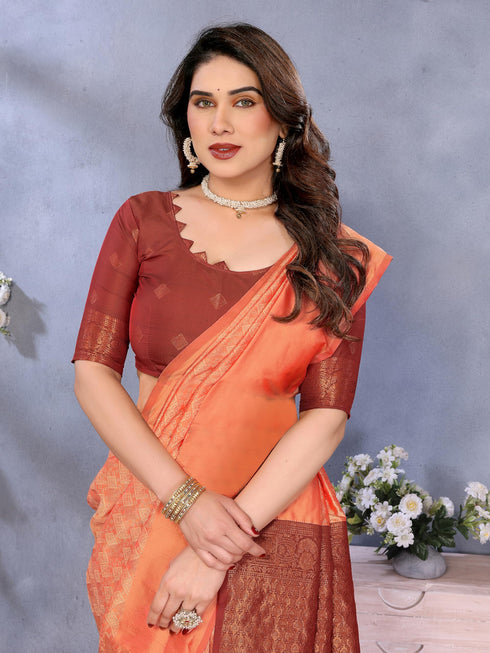 Vasthrlay Banarasi Unstitched Saree
