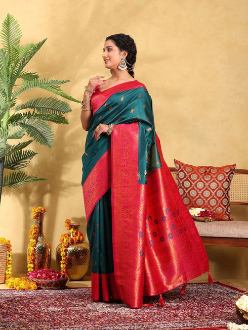 Vasthrlay Banarasi Unstitched Saree