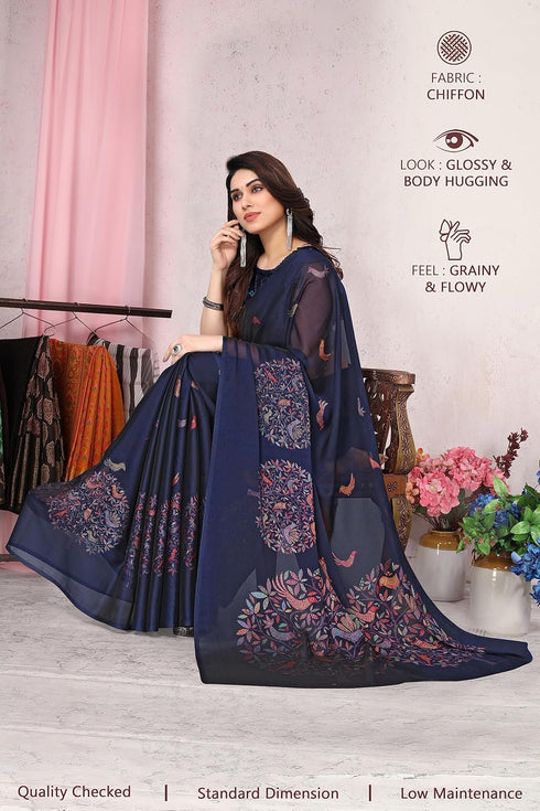 Vasthrlay Fashion Chiffon Printed Dusty Ethnic Wear
