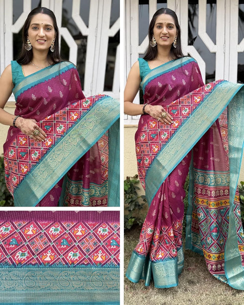 Vasthrlay Silk Saree Dark Blue