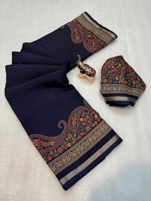 Vasthrlay Kalamkari Printed Saree