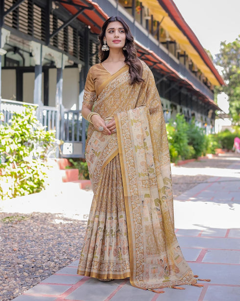 Vasthrlay Handloom Cotton Turquoise Saree
