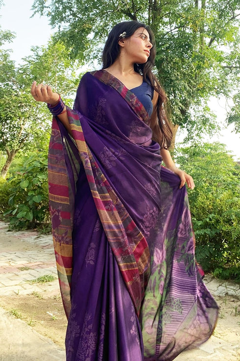 Vasthrlay Fashion Chiffon Georgette Dark Ethnic Wear