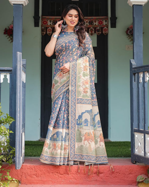 Vasthrlay Handloom Flowers Saree