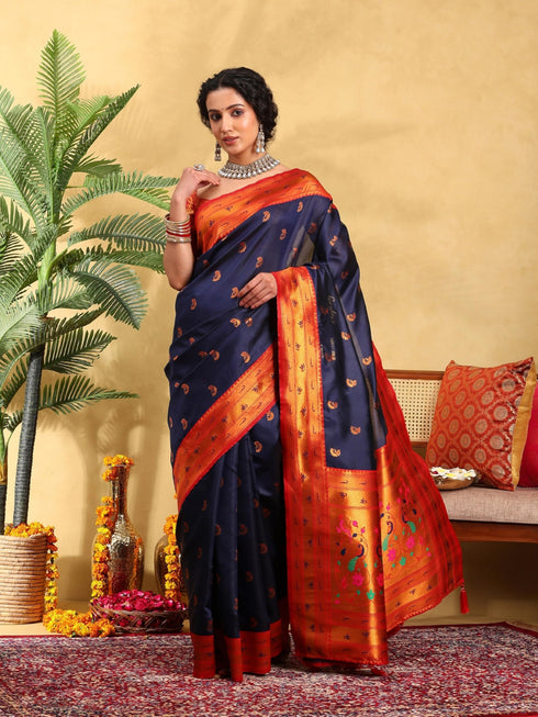 Vasthrlay Banarasi Unstitched Saree