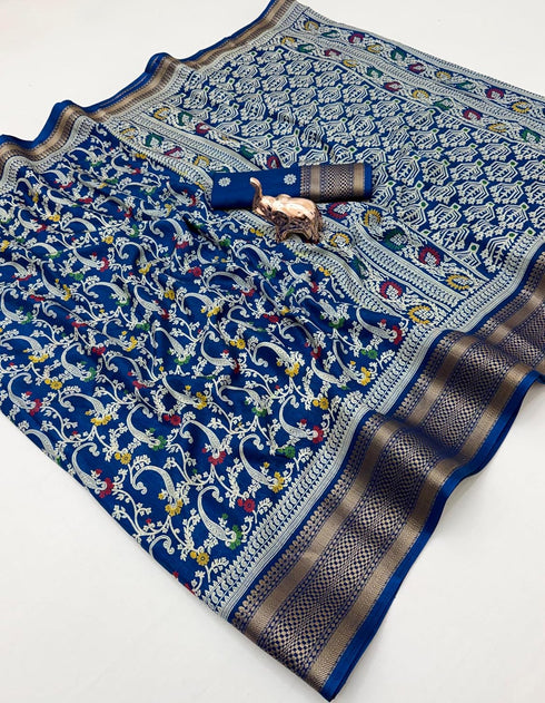 Vasthrlay Printed Beautiful Royalblue