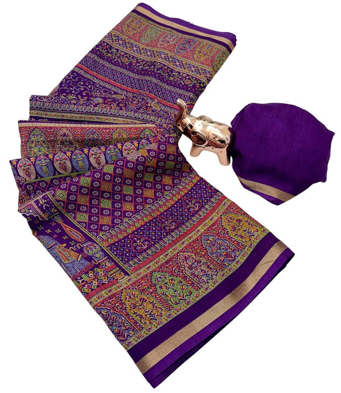 Vasthrlay Kalamkari Darkblue