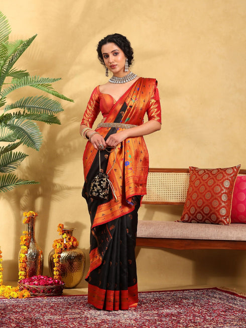 Vasthrlay Banarasi Unstitched Saree