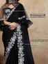 Vasthrlay Embroidery Siroski Unstitch Black Ethnic Wear
