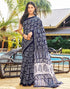 Vasthrlay Chanderi Bandhani Unstitched White Saree