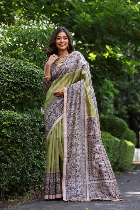 Vasthrlay Tussar Saree Ghicha