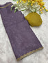 Vasthrlay Lavender Chiffon Paisley Contrast