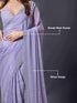 Vasthrlay Chiffon Siroski Unstitch Purple Ethnic Wear