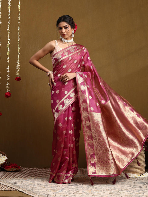 Vasthrlay Banarasi Unstitched Saree