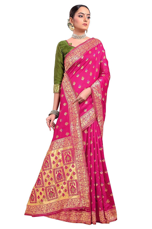 Vasthrlay Banarasi Gs Bridal Green Ethnic Wear