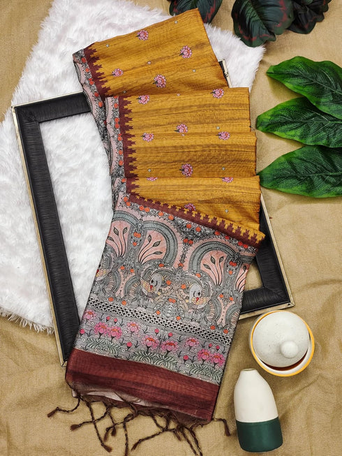 Vasthrlay Saree Traditional Kalamkari Printed Designer