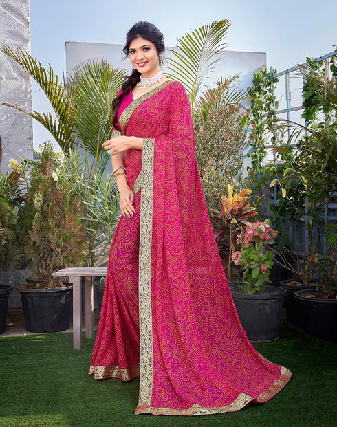 Vasthrlay Georgette Printed Jacquard Material Ethnic Wear