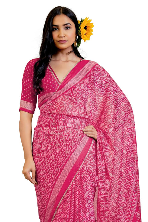 Vasthrlay Fashion Georgette Leheriya Turquoise Ethnic Wear