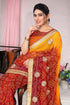 Vasthrlay Fashion Georgette Bandhej Red Ethnic Wear