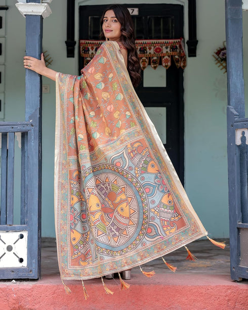 Vasthrlay Handloom Printed Saree