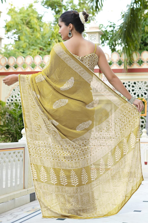 Vasthrlay Fashion Chiffon Printed Ethnic Wear