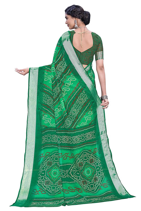 Vasthrlay Bandhani Chiffon Blue Ethnic Wear