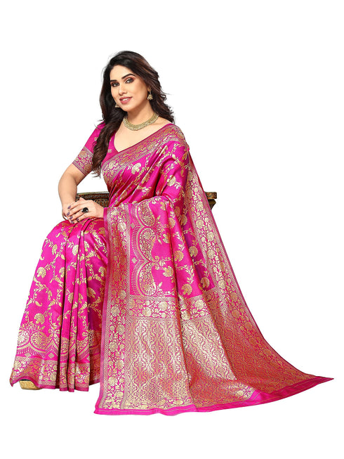 Vasthrlay Kanjivaram Unstitched Saree