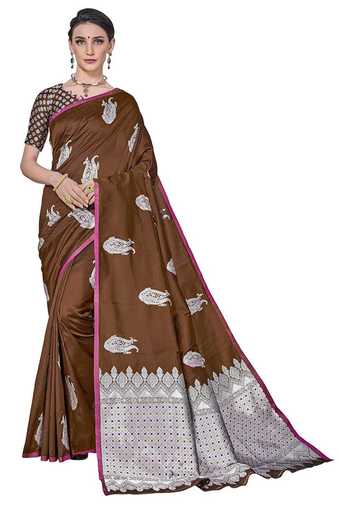 Vasthrlay Banarasi Gs Orange Ethnic Wear